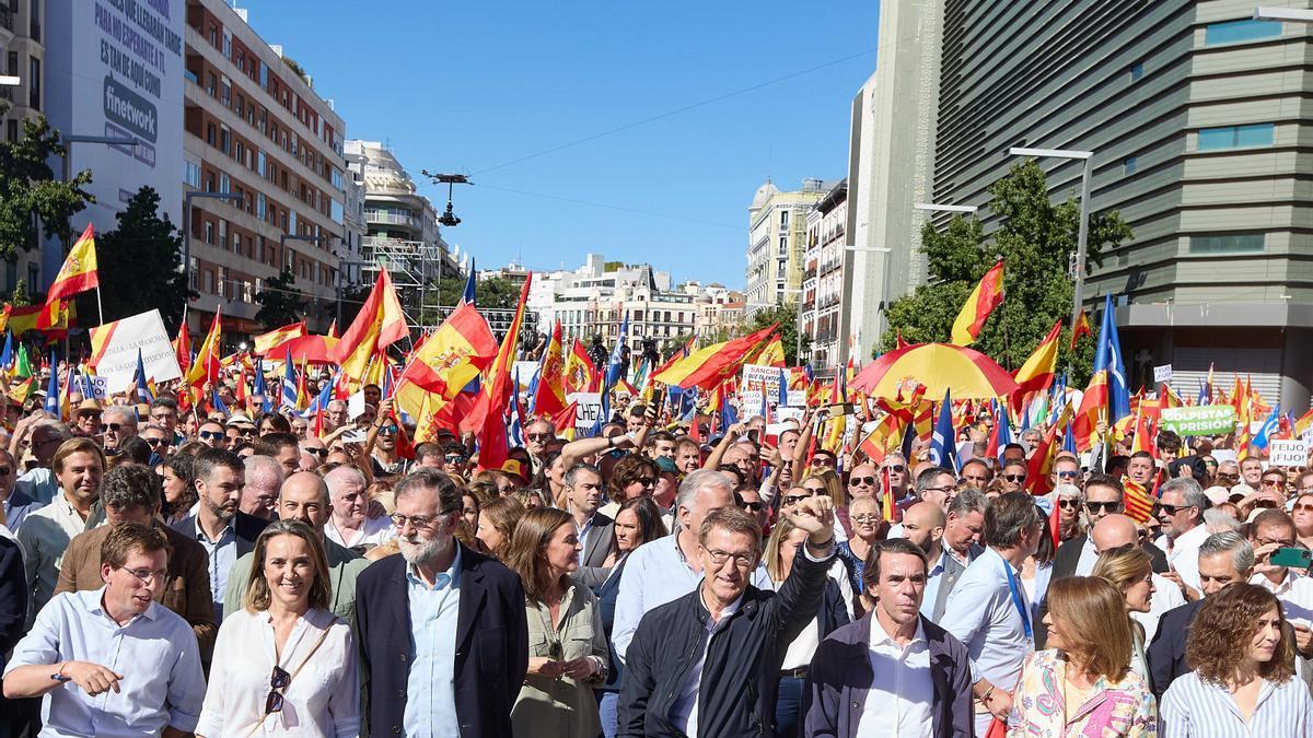 Manifestación del PP el 24 de septiembre en Madrid.