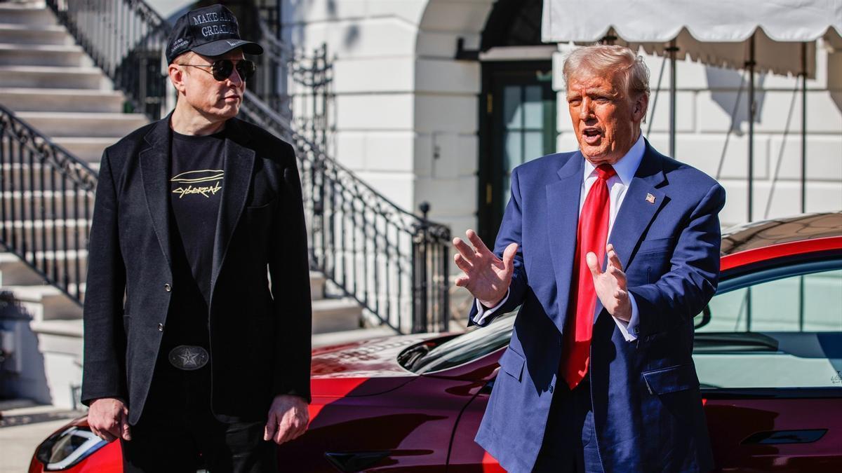 El empresario Elon Musk junto al presidente de Estados Unidos, Donald Trump.