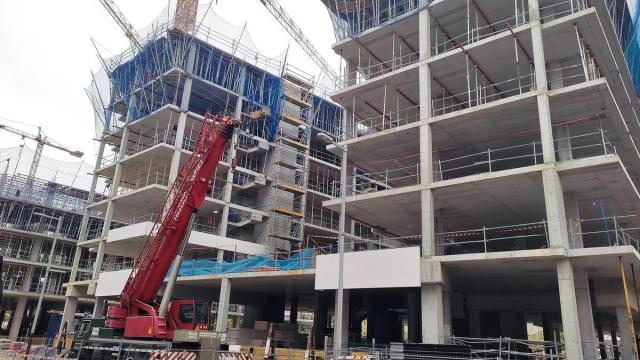 Viviendas en construcción.