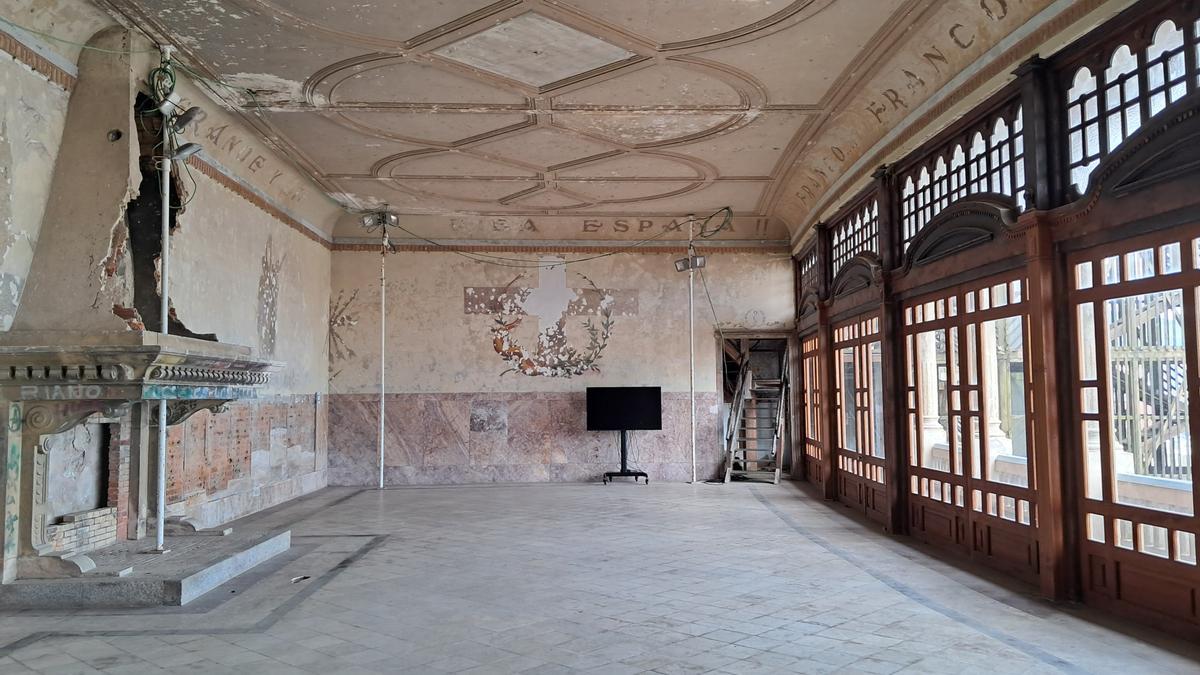 Sala que fue utilizada como hospital militar.