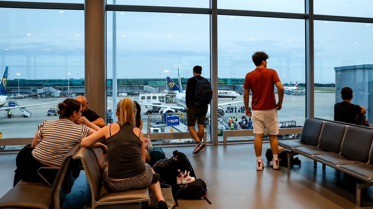 Pasajeros en el aeropuerto de Stansted.