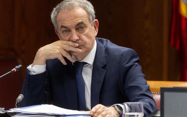 El expresidente del Gobierno José Luis Rodríguez Zapatero en su comparecencia ante la Comisión de Investigación sobre el ‘caso Koldo’, en el Senado.