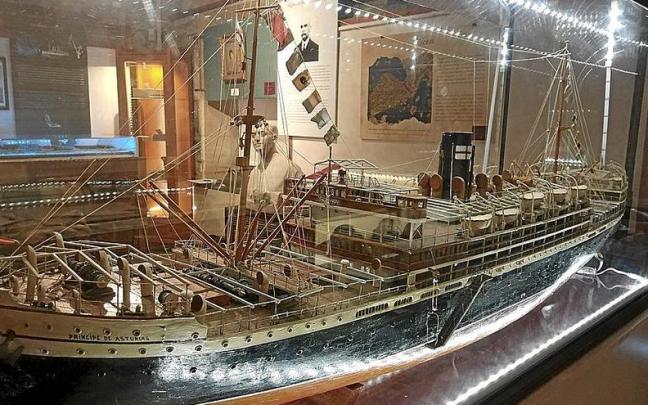 Una de las maquetas de barco que forma parte de la nueva exposición temporal. Una de las maquetas de barco que forma parte de la nueva exposición temporal.