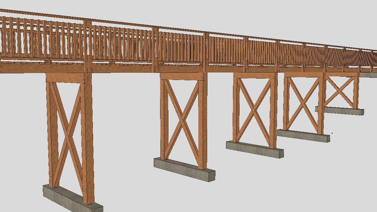 Fotomontaje de la nueva pasarela.