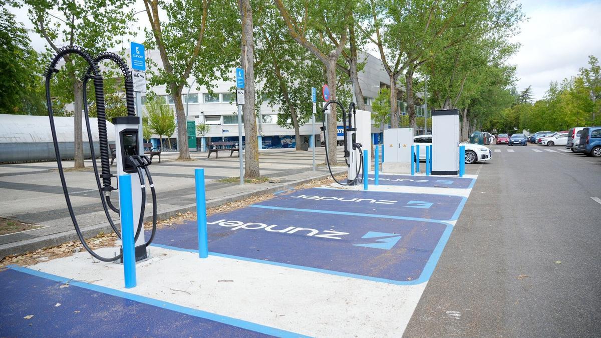 Electrolinera Zunder del parking de Mendizorroza