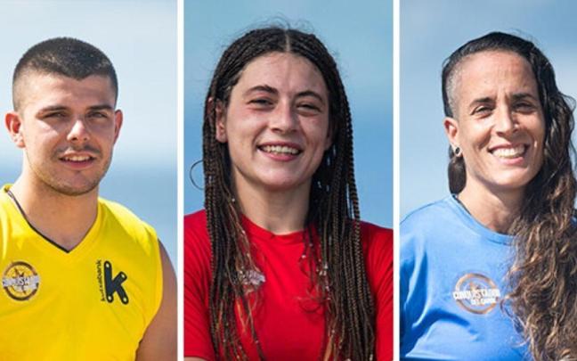 Aritz Zubia, Marcela Damborenea y Janire Carracedo 'Carra', capitanes de 'El Conquis'