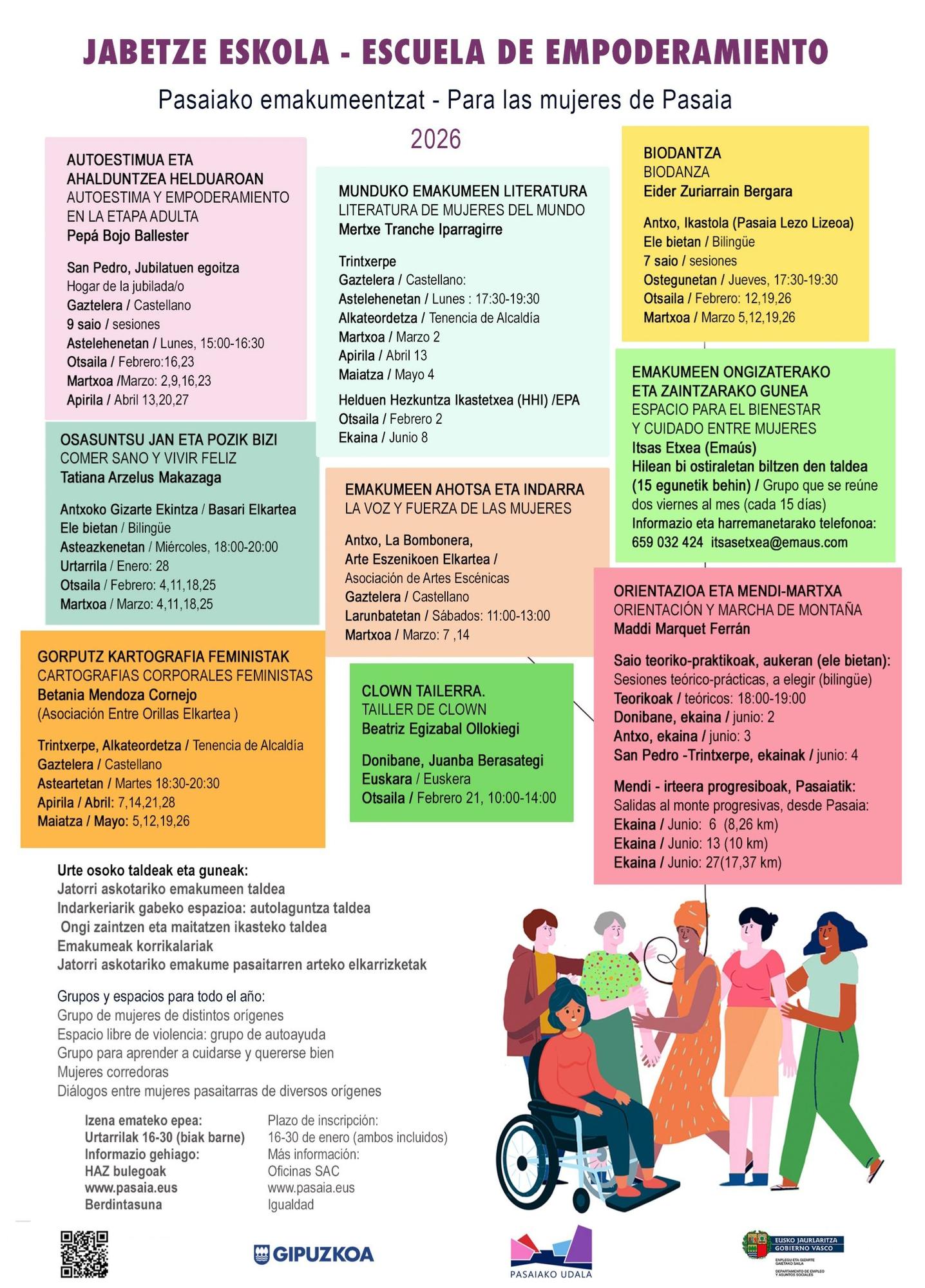 Cartel con la nueva programación.