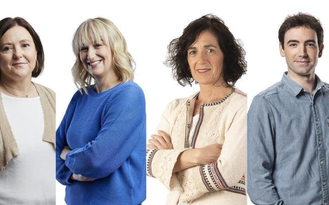 Josune Escota, Ainhoa Santisteban, Olatz Peón y Markel Aranburu.