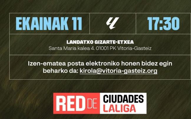 Eskola kirolean jazarpena detektatu, prebenitu eta horren aurrean jarduteko tailerra antolatu du Gasteizko Udalak.