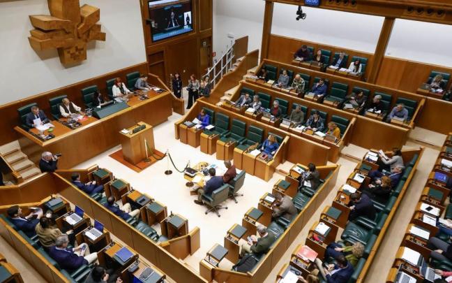 Pleno ordinario en el Parlamento Vasco.