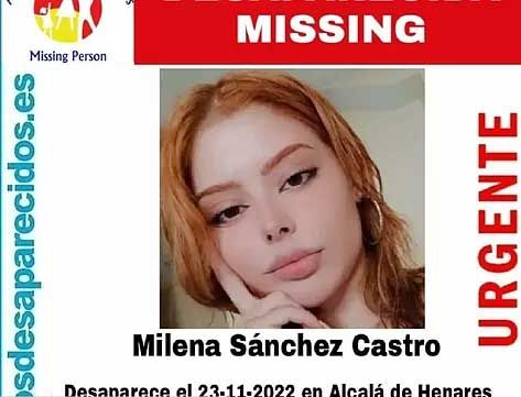Cartel que denunciaba la desaparición de Milena Sánchez.