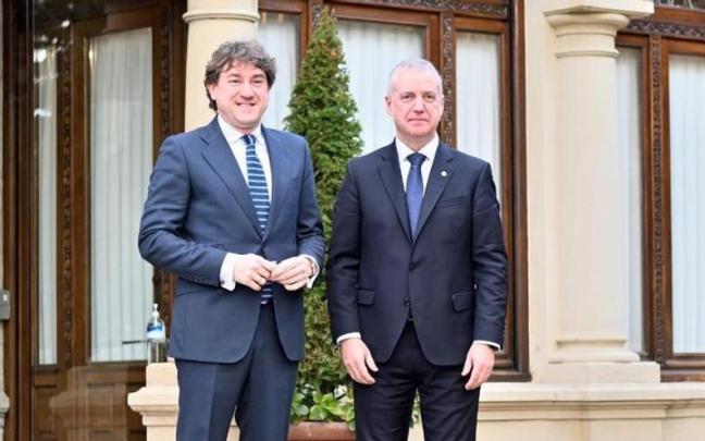 El lehendakari ha recibido este lunes en Ajuria Enea al secretario general del PSE, Eneko Andueza.