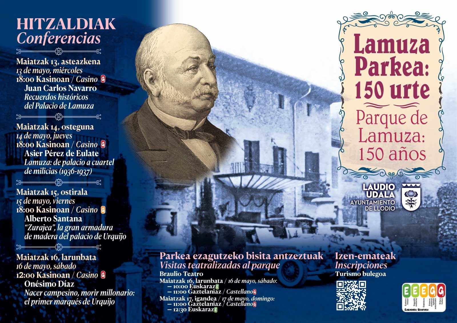 Avance del programa que llegará en mayo para celebrar los 150 años del Parque Lamuza