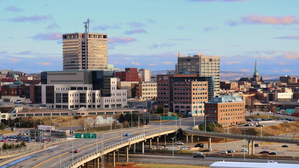 Una vista de Windhoek, la capital de Namibia.