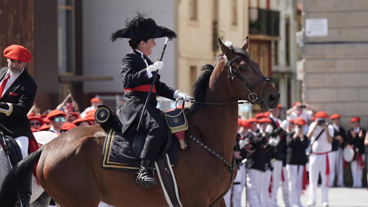Maite Vergara ha sido la general del Alarde público durante los últimos años.