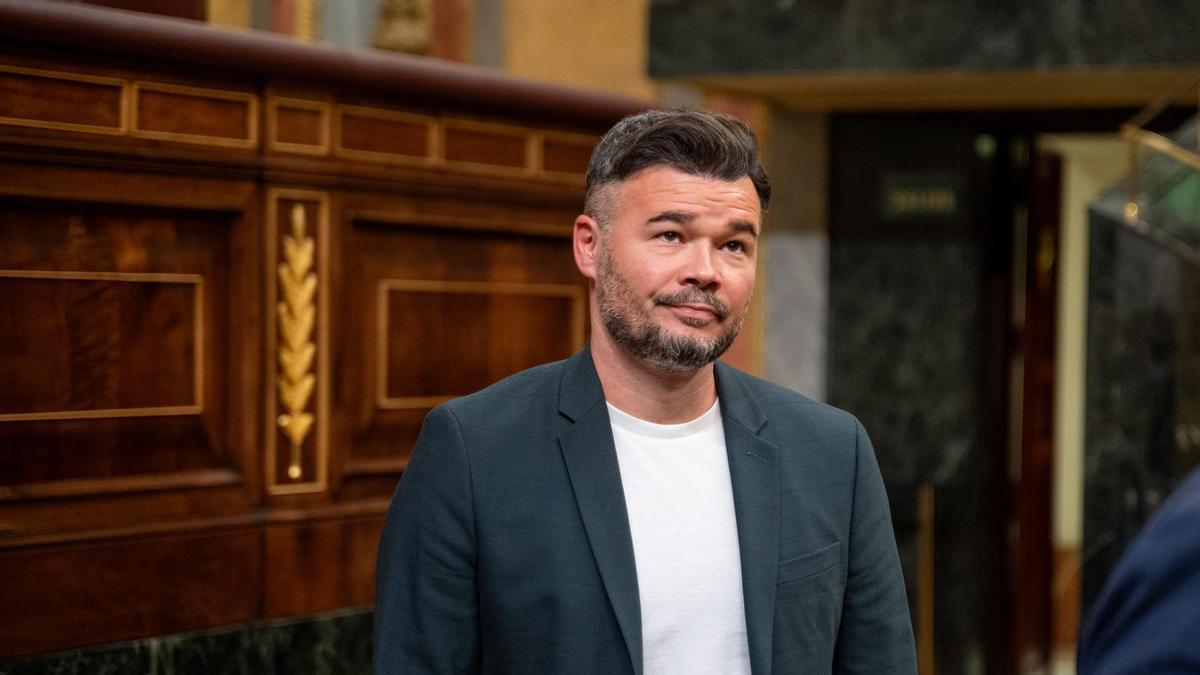 Gabriel Rufián enel pleno del Congreso de los Diputados.