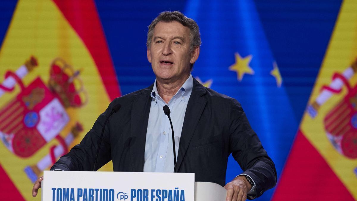 El líder del PP, Alberto Núñez Feijóo