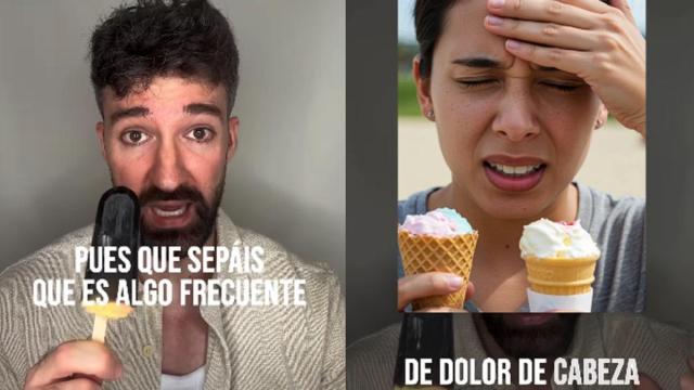 Dos capturas del post, con el médico en la primera.