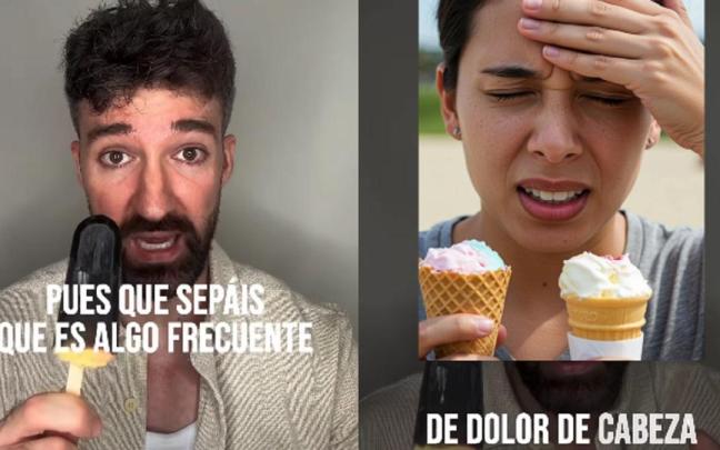 Dos capturas del post, con el médico en la primera.