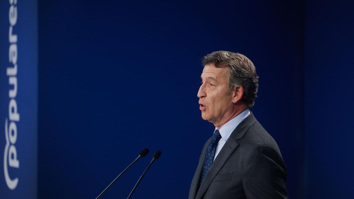 Alberto Núñez Feijóo comparece desde Génova.