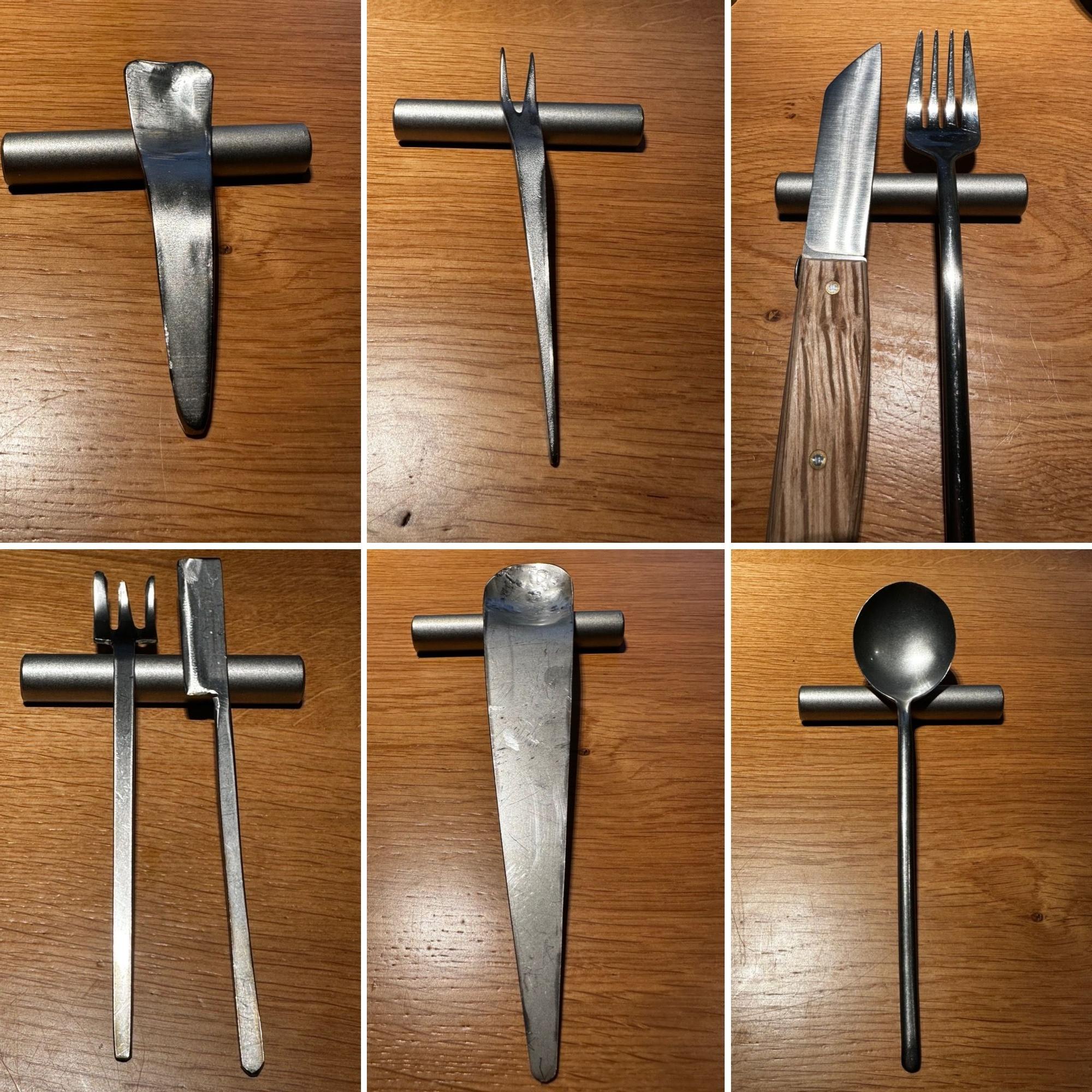 La original cubertería de la casa.