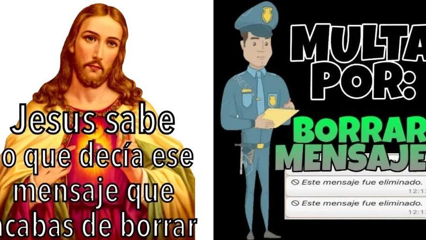 Populares stikers para reaccionar a los mensajes borrados.