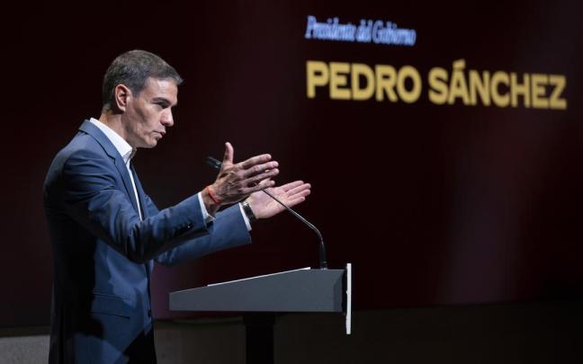 El presidente del Gobierno, Pedro Sánchez, durante la presentación del Plan de Integración y Ciudadanía