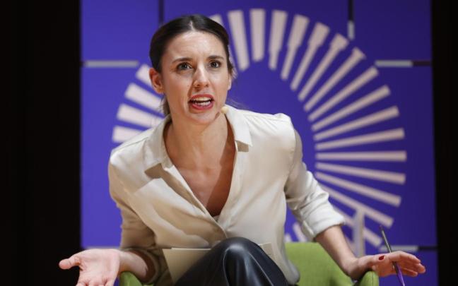 La ministra de Igualdad, Irene Montero, en la inauguración del Encuentro Internacional Feminista