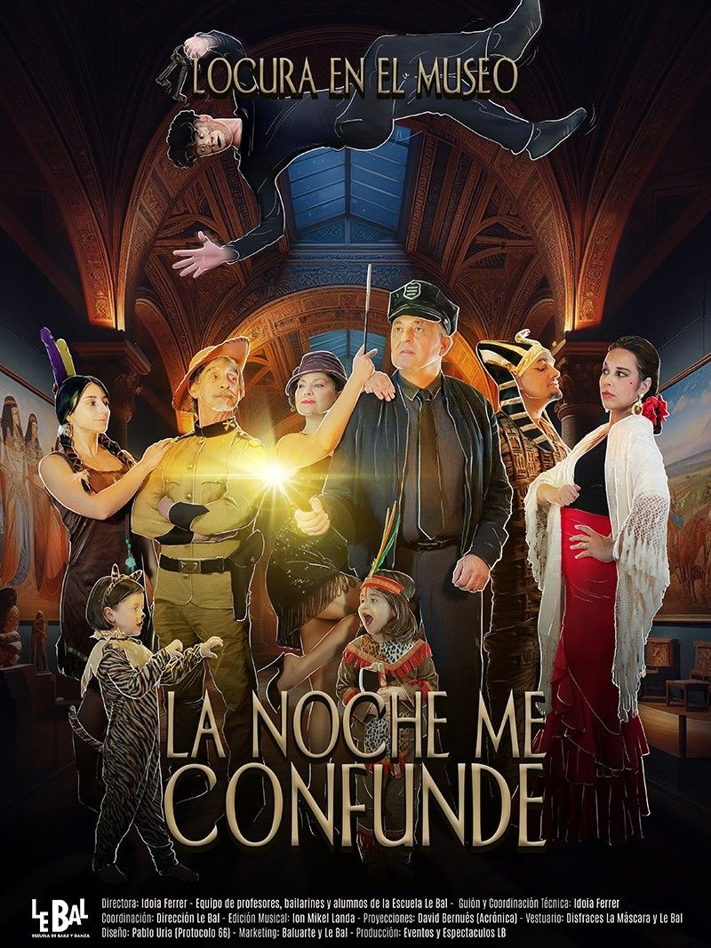 Cartel de ‘Locura en el museo - La noche me confunde’.