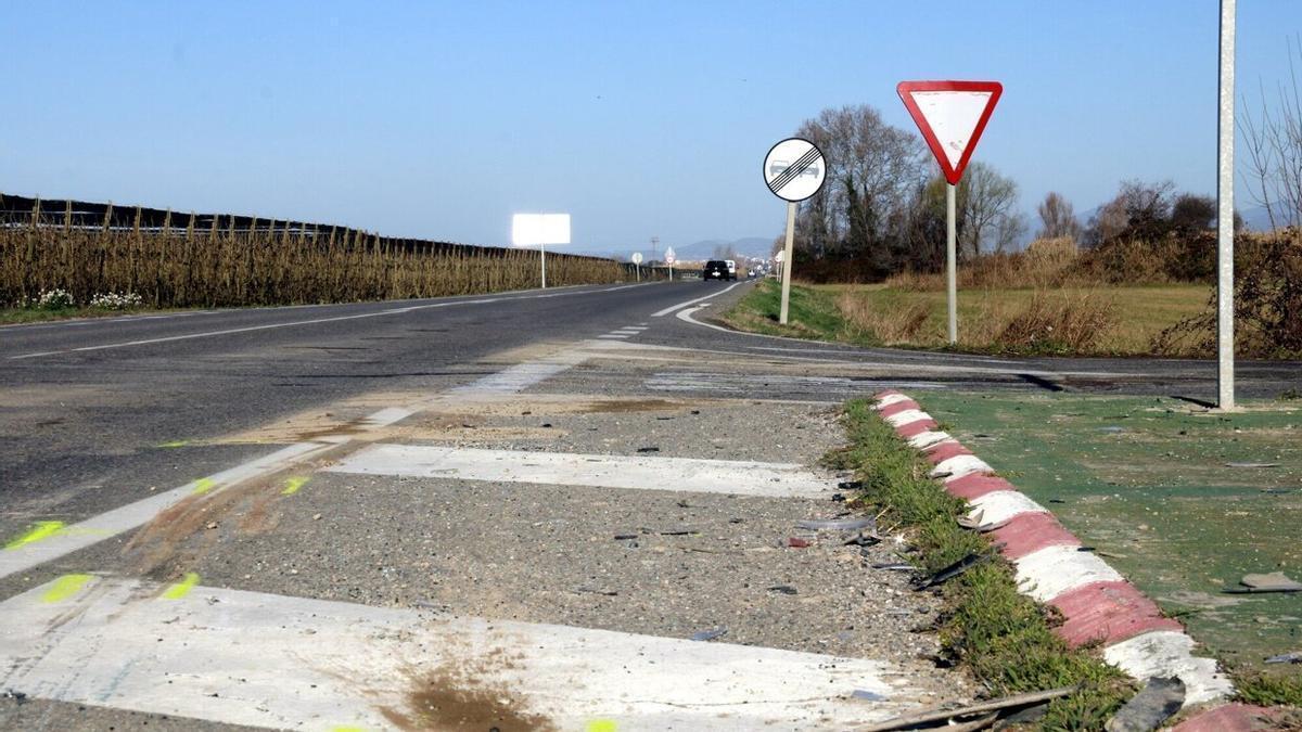 Cruce en el que ha tenido lugar el accidente.