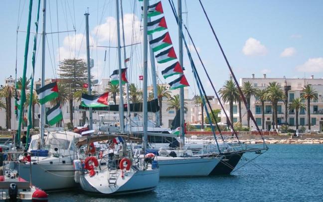 Varias embarcaciones de la Global Sumud Flotilla en el puerto de Bizerta (Túnez) el pasado 12 de septiembre.