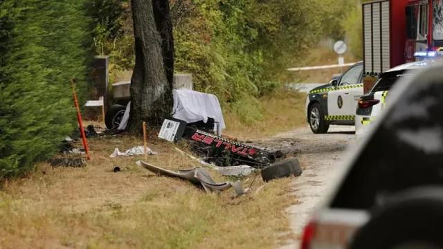 Estado en el que quedó el vehículo del piloto ourensano Jesús López, Pijo, tras sufrir un accidente mortal en la Subida a Taboadela.