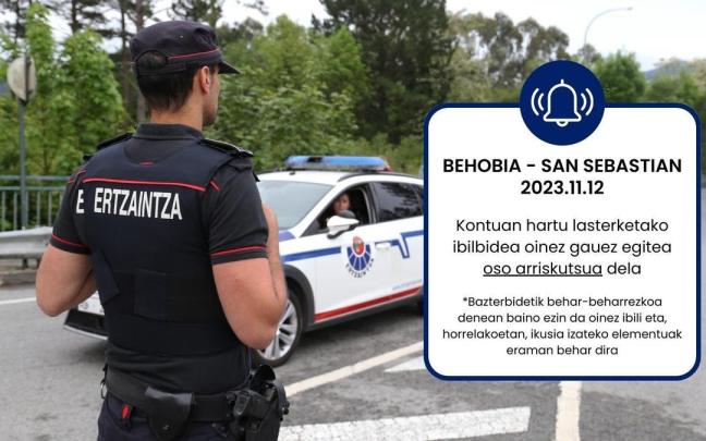 La Ertzaintza vigilará que nadie haga la Behobia-San Sebastián esta próxima noche.