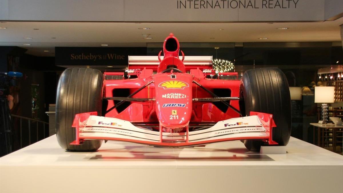 El Ferrari que Michael Schumacher pilotó en la temporada 2001, con el que ganó el Gran Premio de Mónaco.