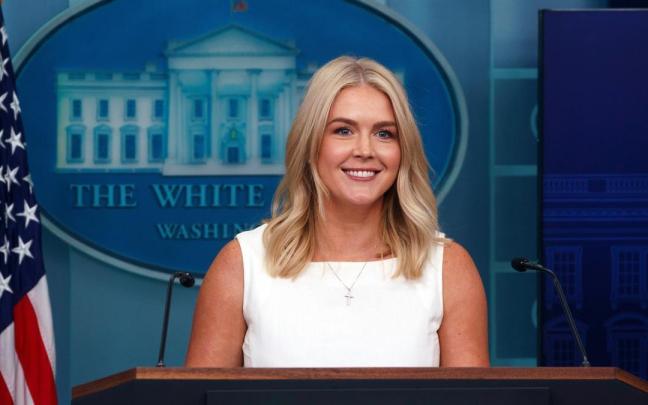 La exportavoz de la Casa Blanca, Karoline Leavitt.