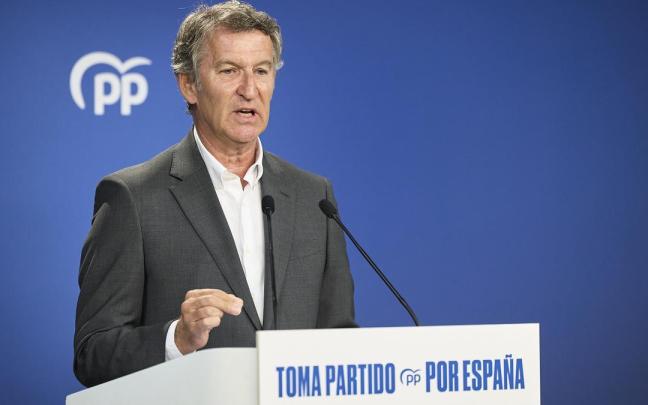 El presidente del PP, Alberto Núñez Feijóo