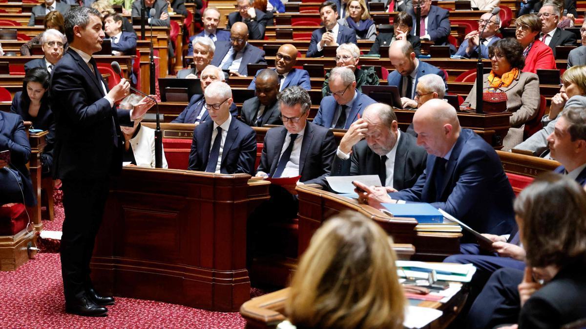 Debate en el Senado francés sobre la reforma de pensiones.