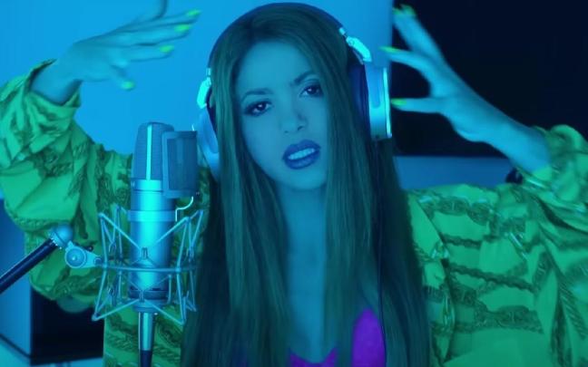 Shakira, en una imagen del videoclip grabado junto a Bizarrap.