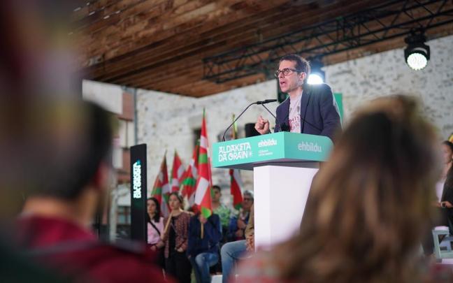 El candidato de EH Bildu a lehendakari, Pello Otxandiano