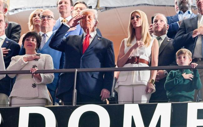 El presidente de los Estados Unidos, Donald Trump, durante la pasada Super Bowl.