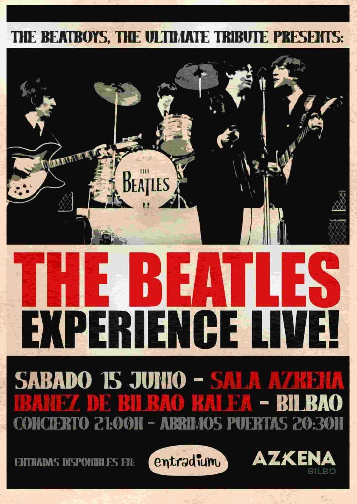 Cartel de ‘The Beatles experience live!’.