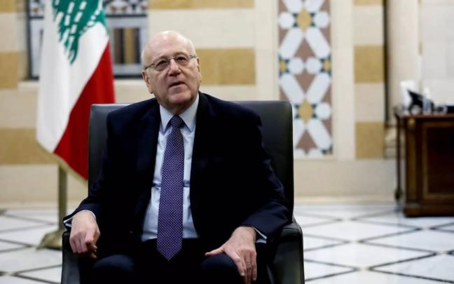 El primer ministro libanés, Nayib Mikat.