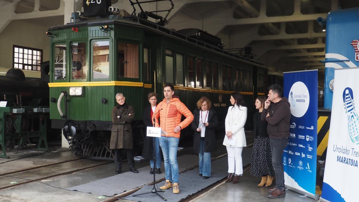 Presentación de la Urola Trena Maratoia en el Museo Vasco del Ferrocarril.