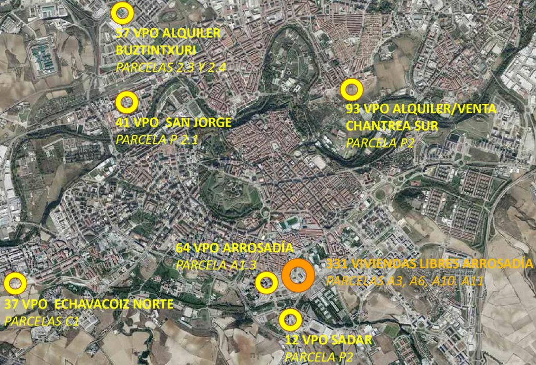 Parcelas a la venta en Pamplona.