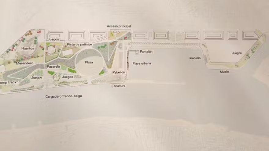 Esquema básico de como quedará el nuevo Parque de Ribera de Barakaldo