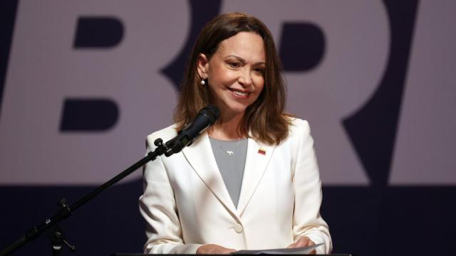 María Corina Machado, en su primera comparecencia tras regresar a Venezuela.