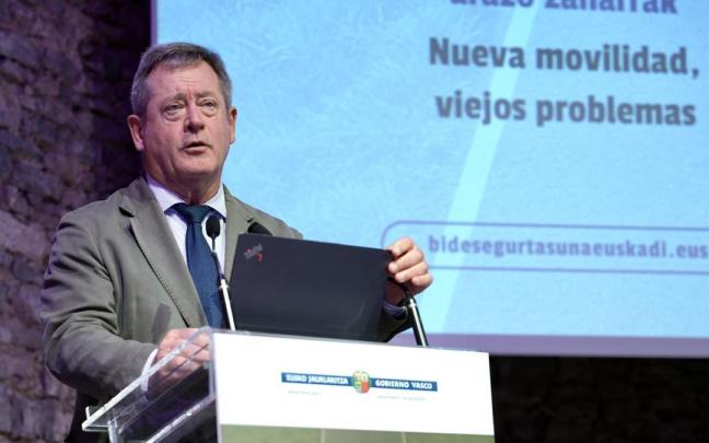 El consejero vasco de Seguridad, Bingen Zupria, en un acto en Vitoria