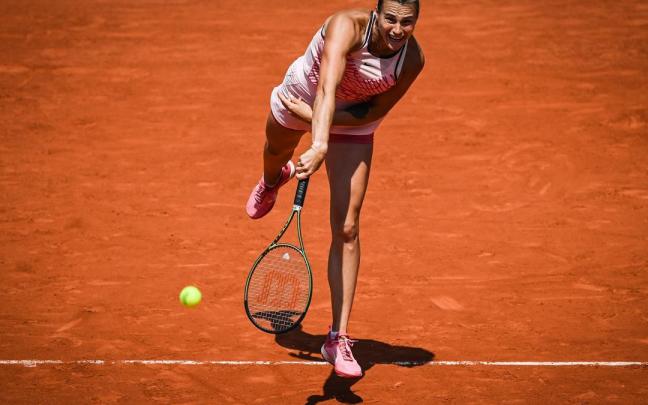 Sabalenka durante el partido ante Svitolina.