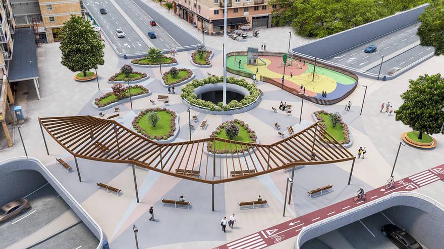 Recreación del proyecto para el soterramiento de la rotonda. Recreación del proyecto para el soterramiento de la rotonda.