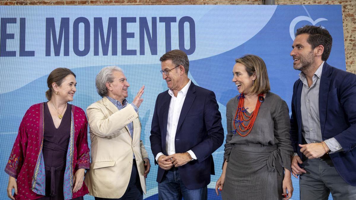 Feijóo durante la celebración en Madrid de un acto sobre Cultura.